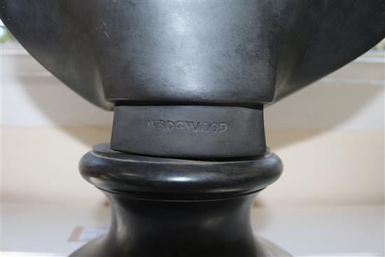 A Wedgwood black basalt bust of Mercury, 19th century H.17in.